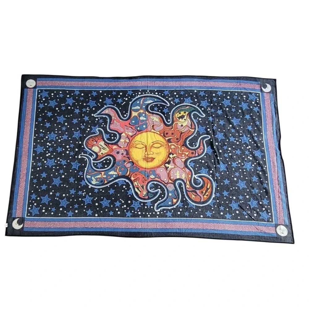 Sun Moon Stars Celestial Tapestry Wall Hanging India‎ Arts Bedspread 83